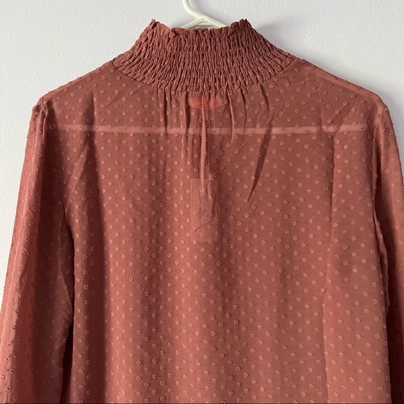 Mauve Swiss Dot Blouse - Picture 6 of 12